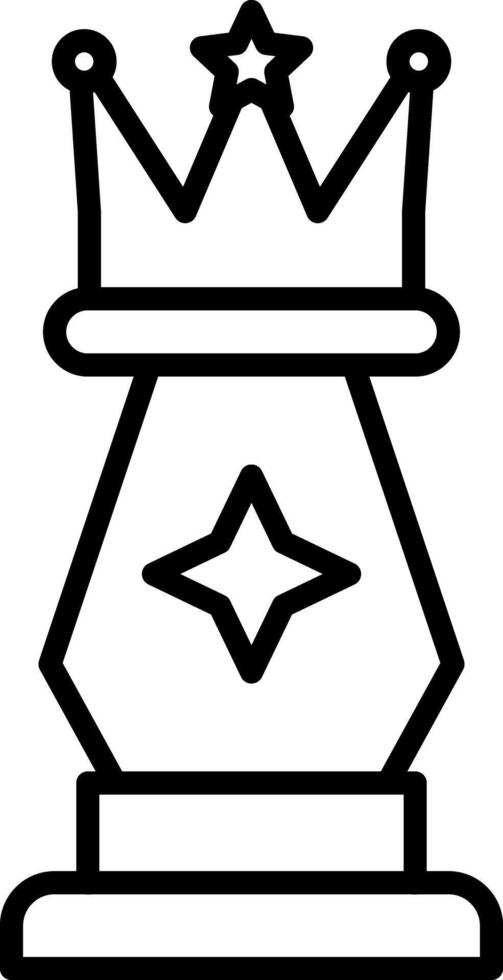 Queen Line Icon vector