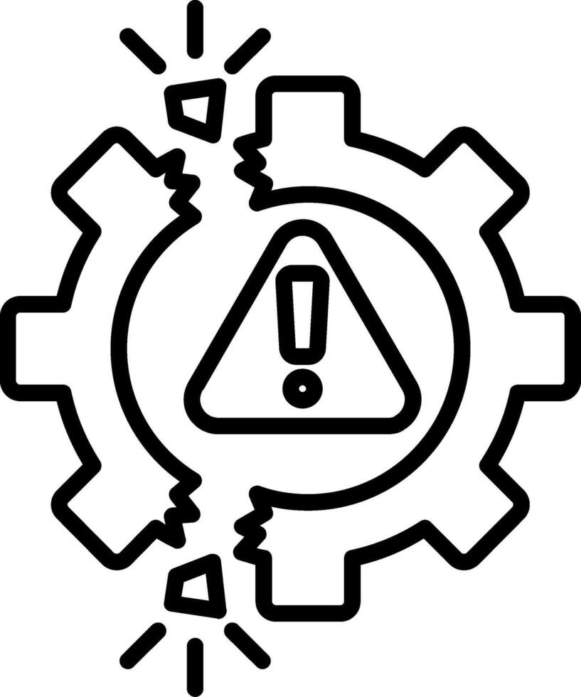 Disruption Line Icon vector