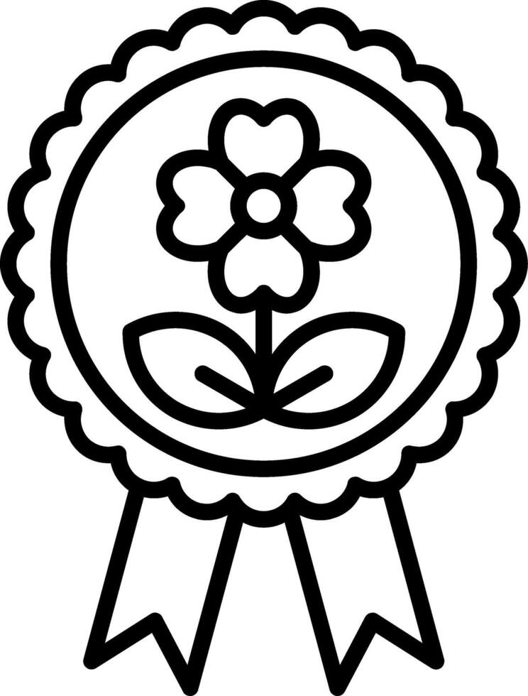 Badge Line Icon vector
