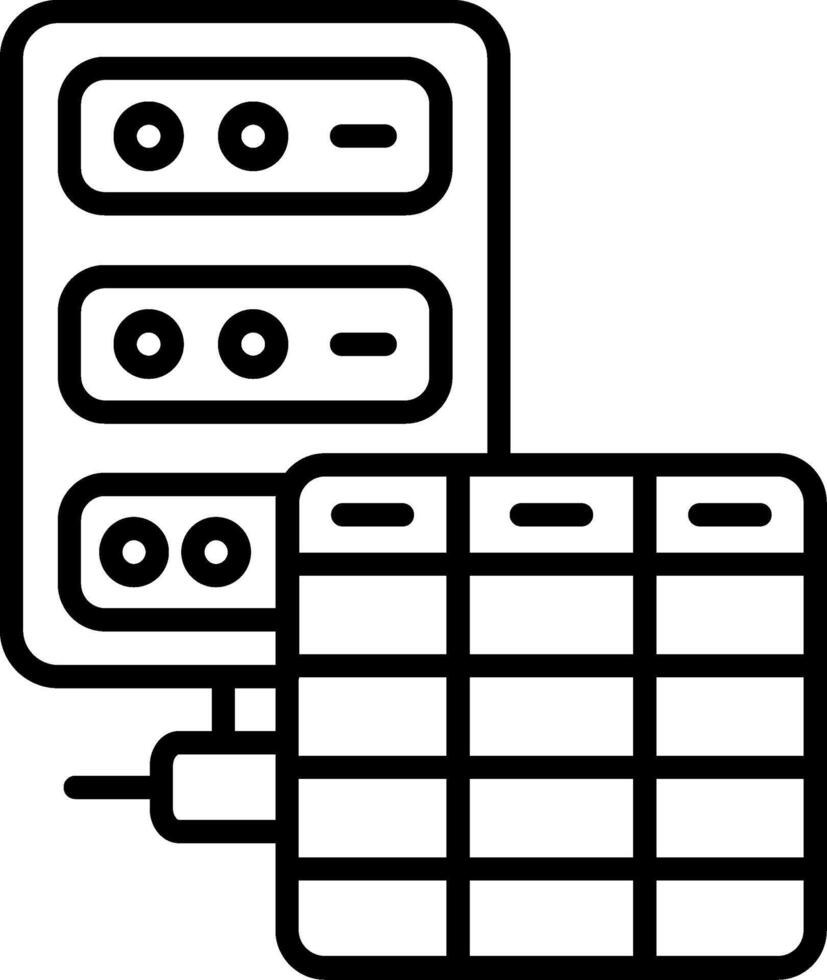 Database Line Icon vector