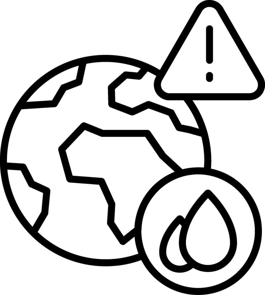 Water Shortage Line Icon vector