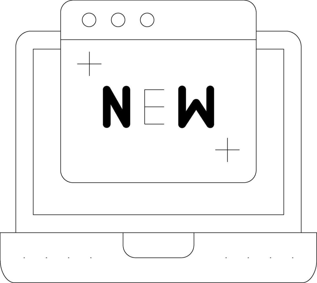 New Features Line Icon vector