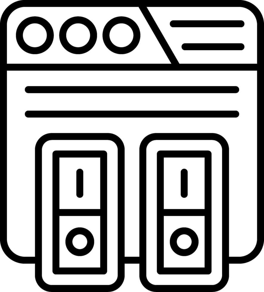 Switch On Line Icon vector