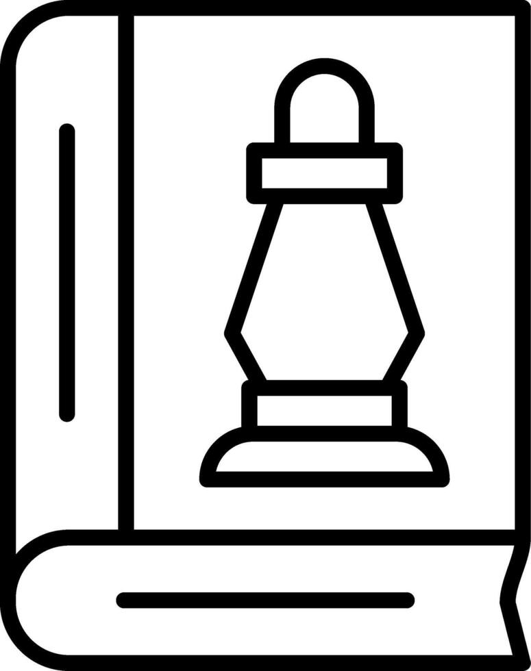 Chess Book Line Icon vector