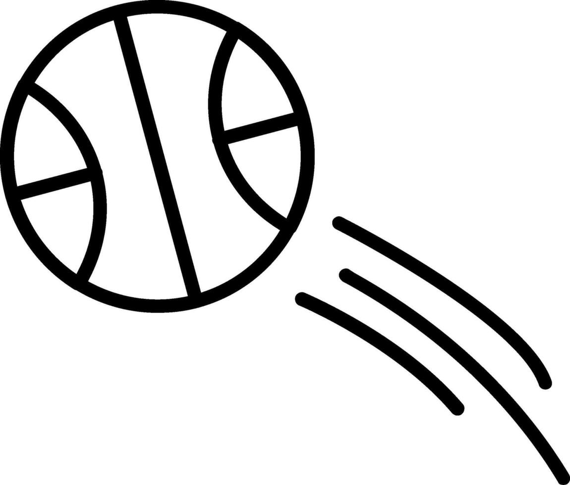 Football Throw Line Icon vector