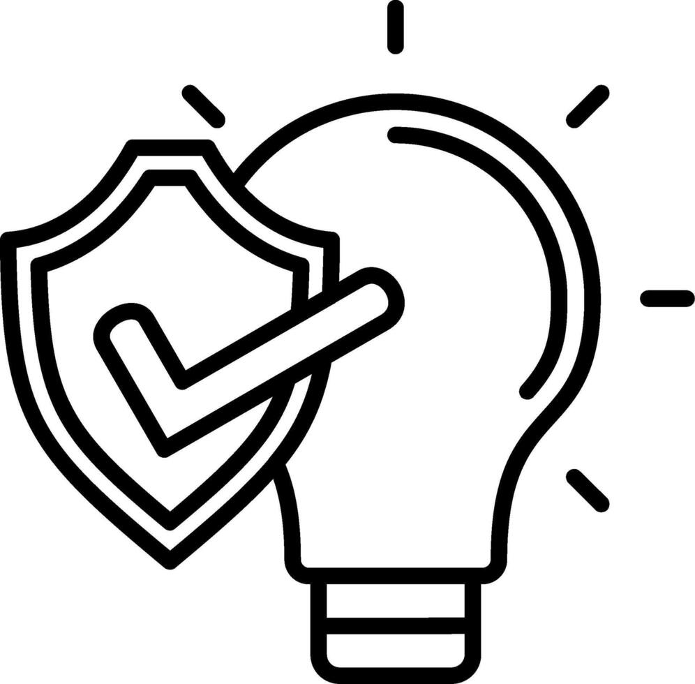 Shield Line Icon vector