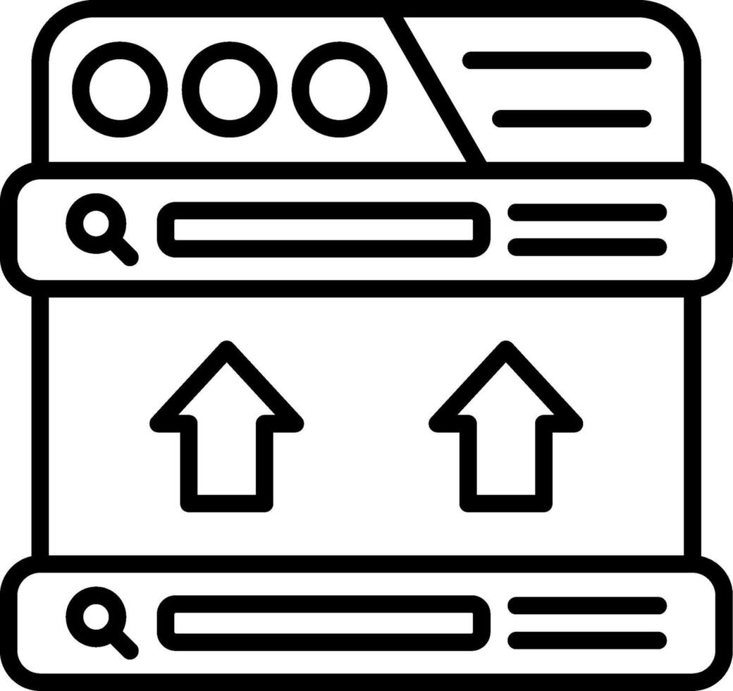 Footer Line Icon vector