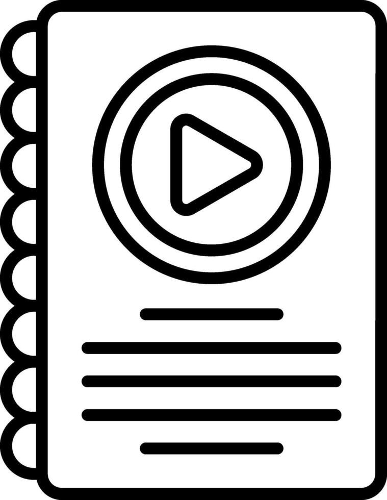 Catalog Line Icon vector