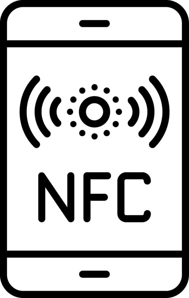 Nfc Line Icon vector