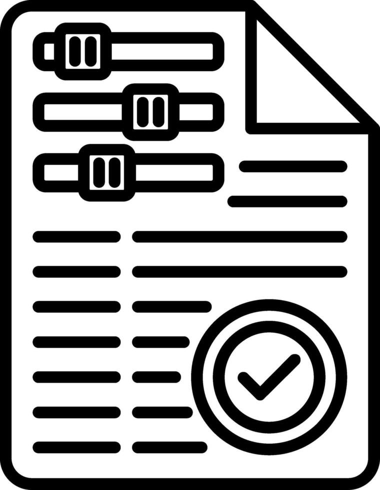 Preset Line Icon vector