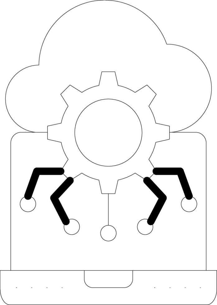 Edge Computing Line Icon vector
