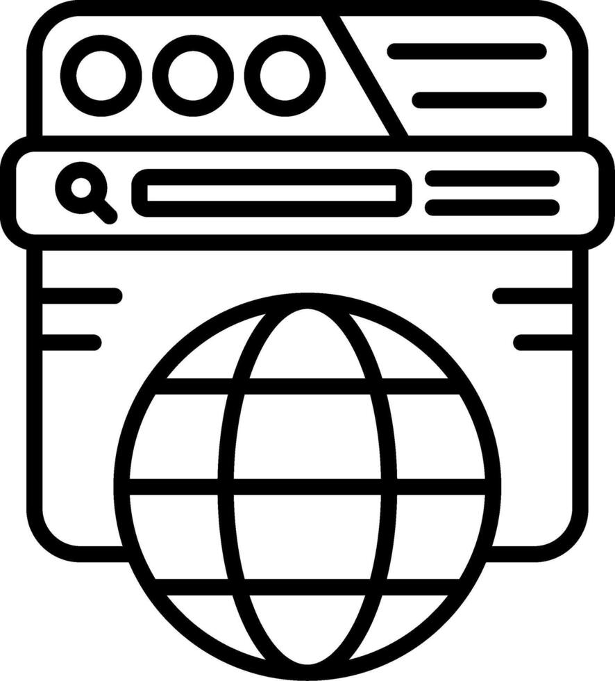 Domain Line Icon vector