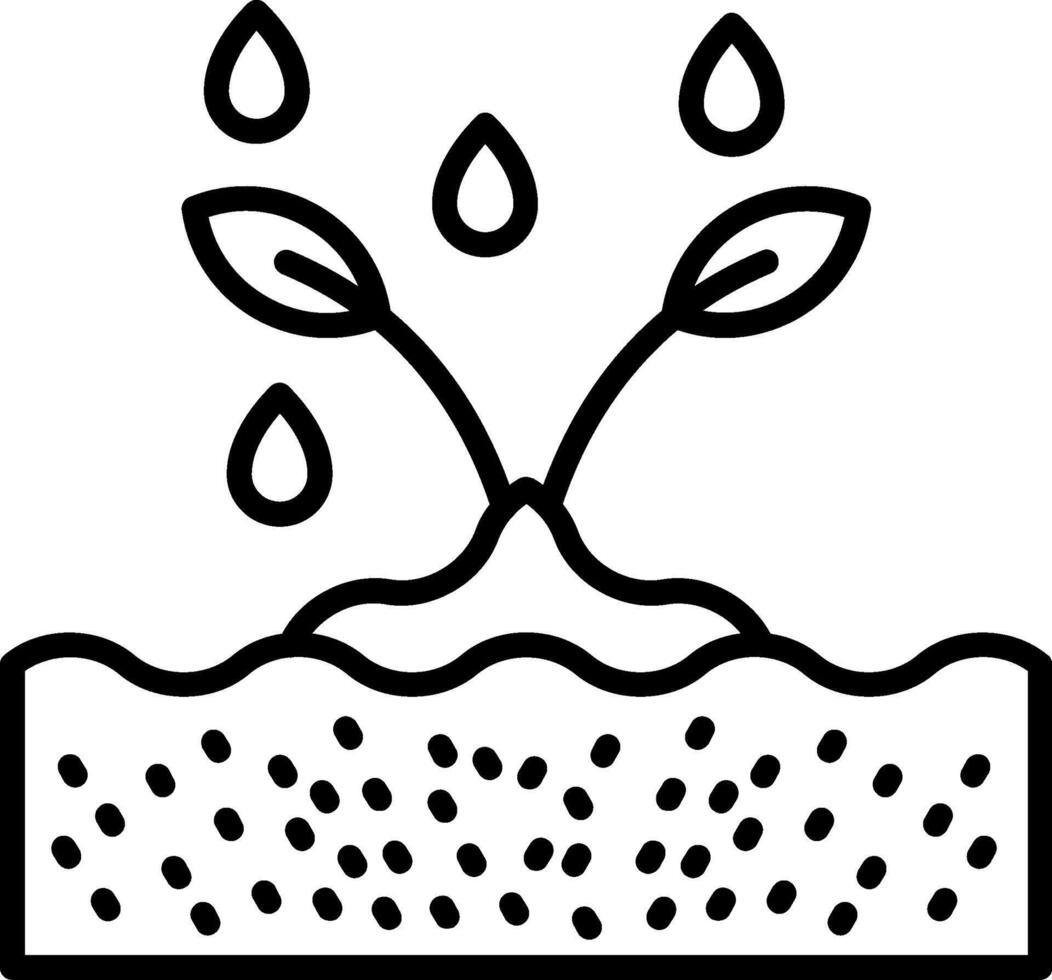 Soil Line Icon vector