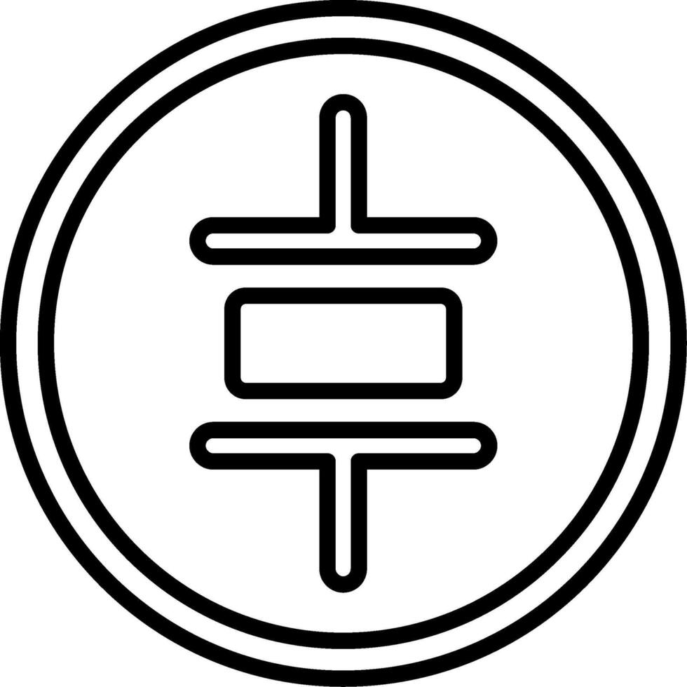 Piezoelectric Crystal Line Icon vector