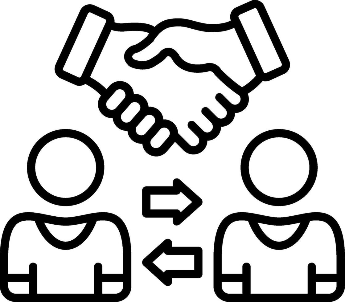 CRM Line Icon vector