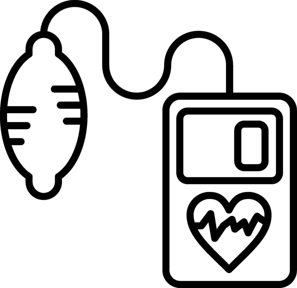 Blood Pressure Line Icon vector