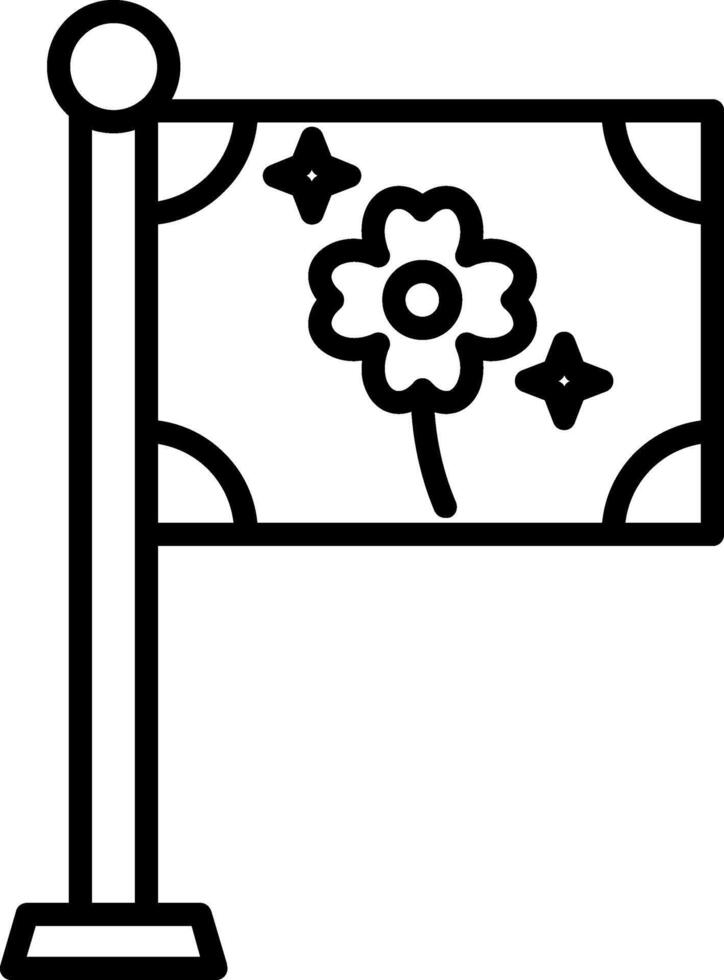 Flag Line Icon vector