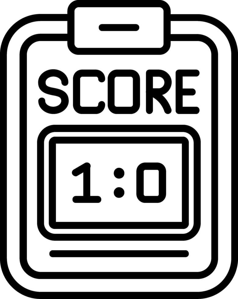 Scoreboard Line Icon vector