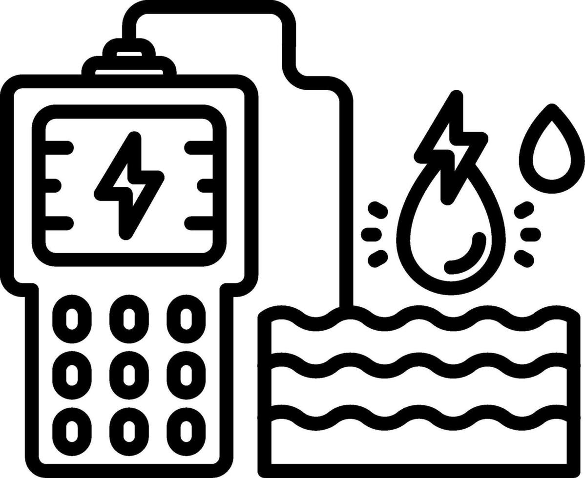 Water Quality Line Icon vector