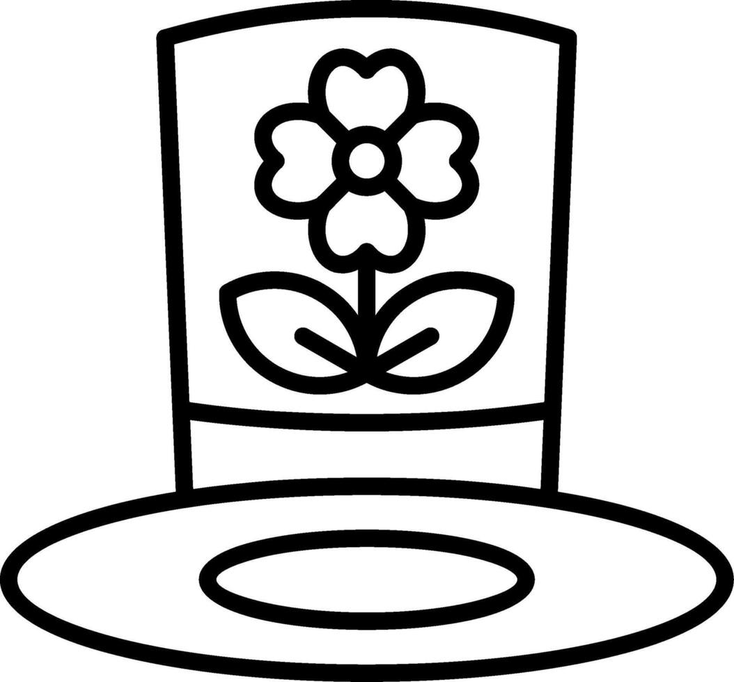 Hat Line Icon vector