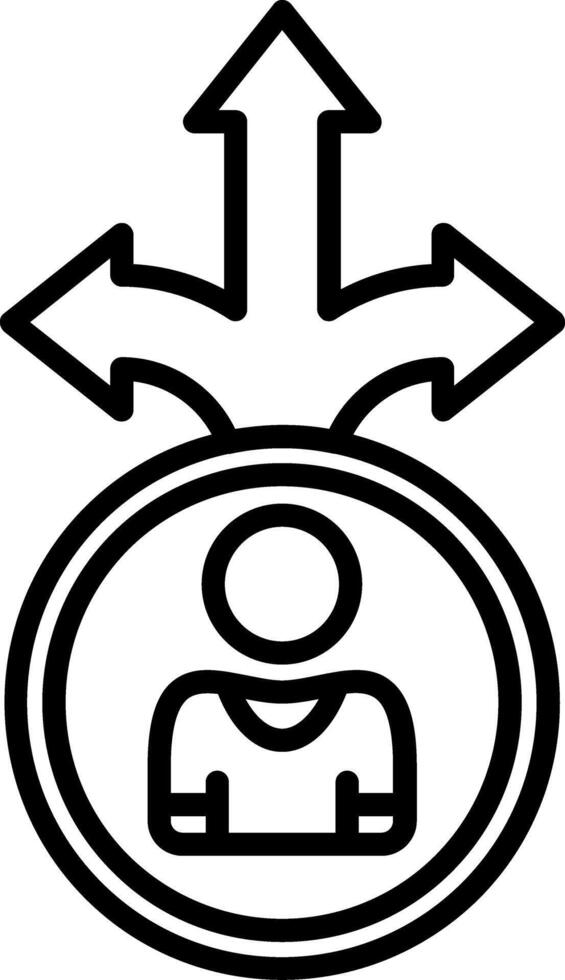 Decision Line Icon vector