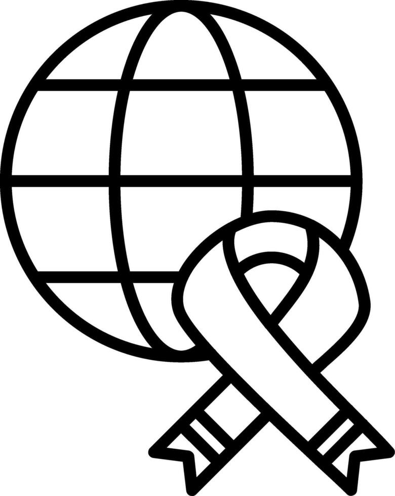 Awareness Day Line Icon vector