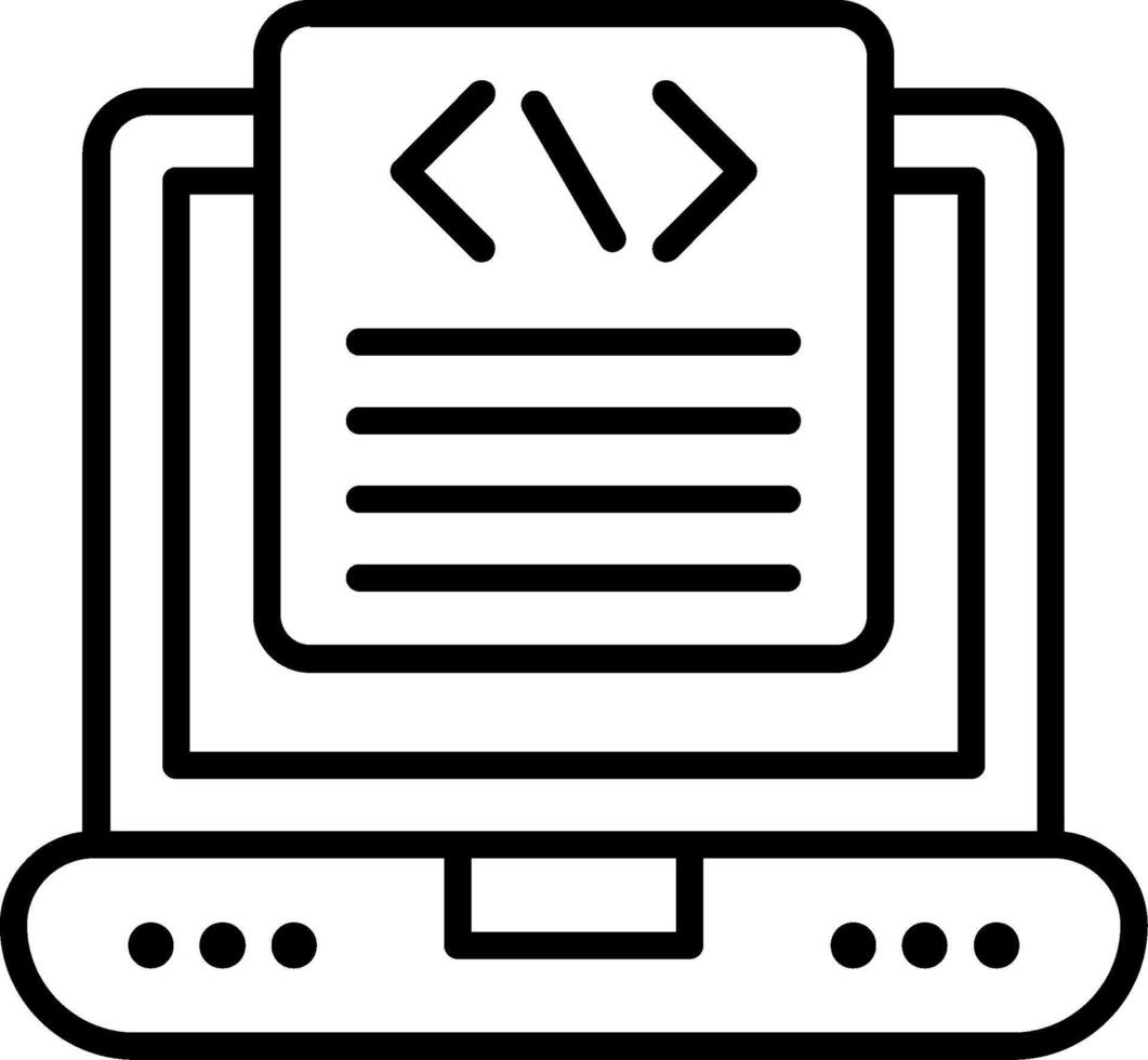 Metadata Line Icon vector
