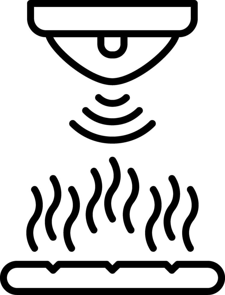 Smoke Detector Line Icon vector