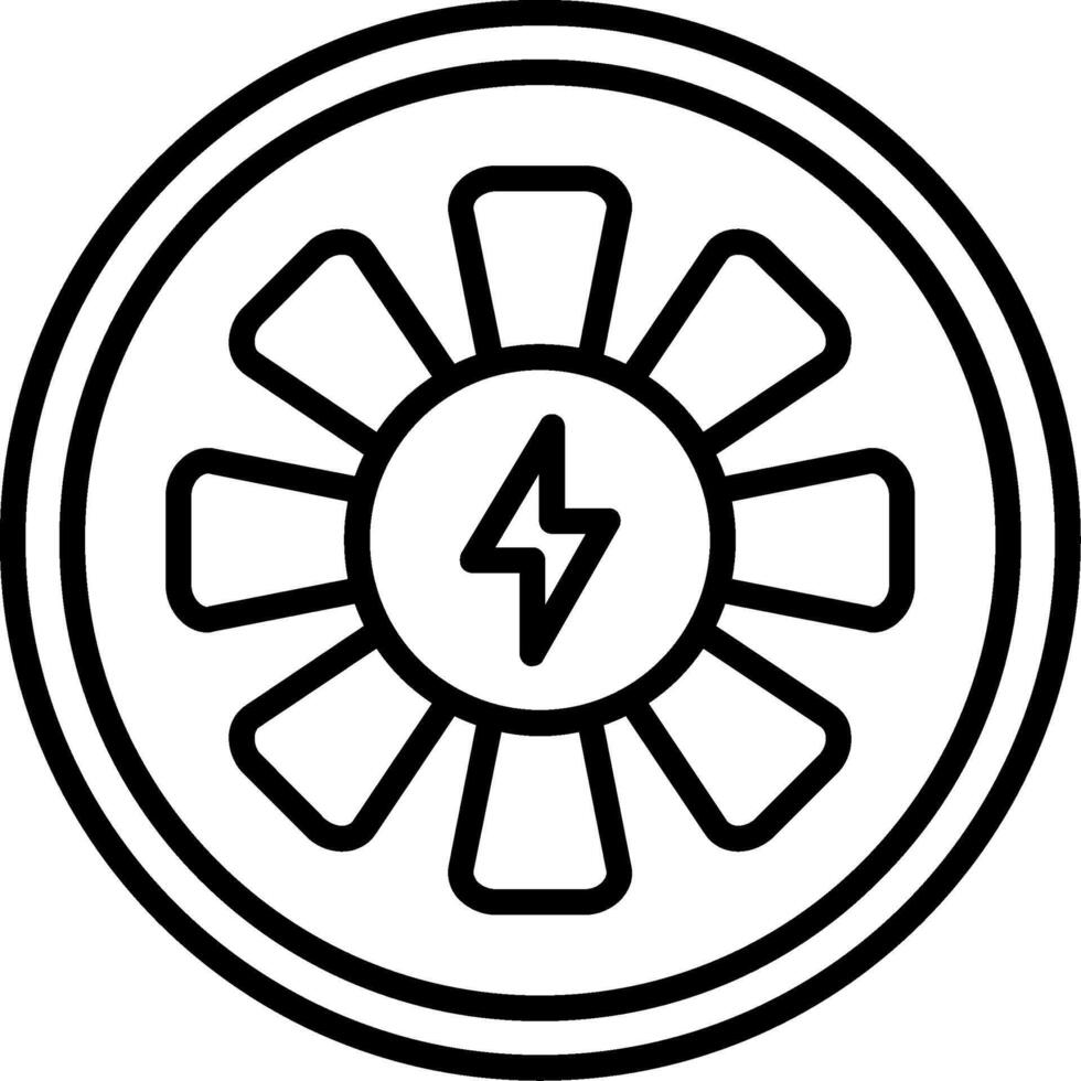 Turbine Line Icon vector