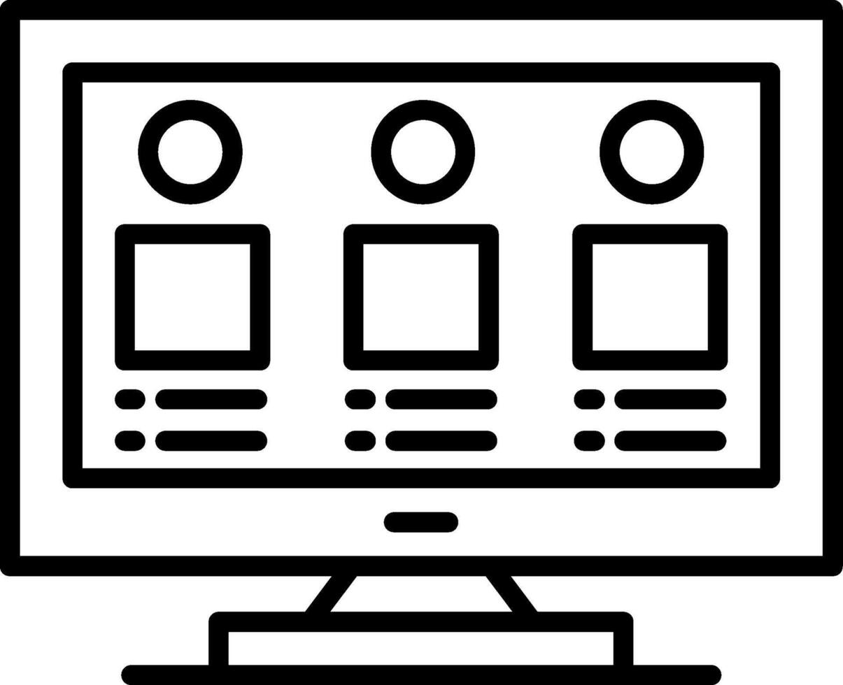 Mood Board Line Icon vector