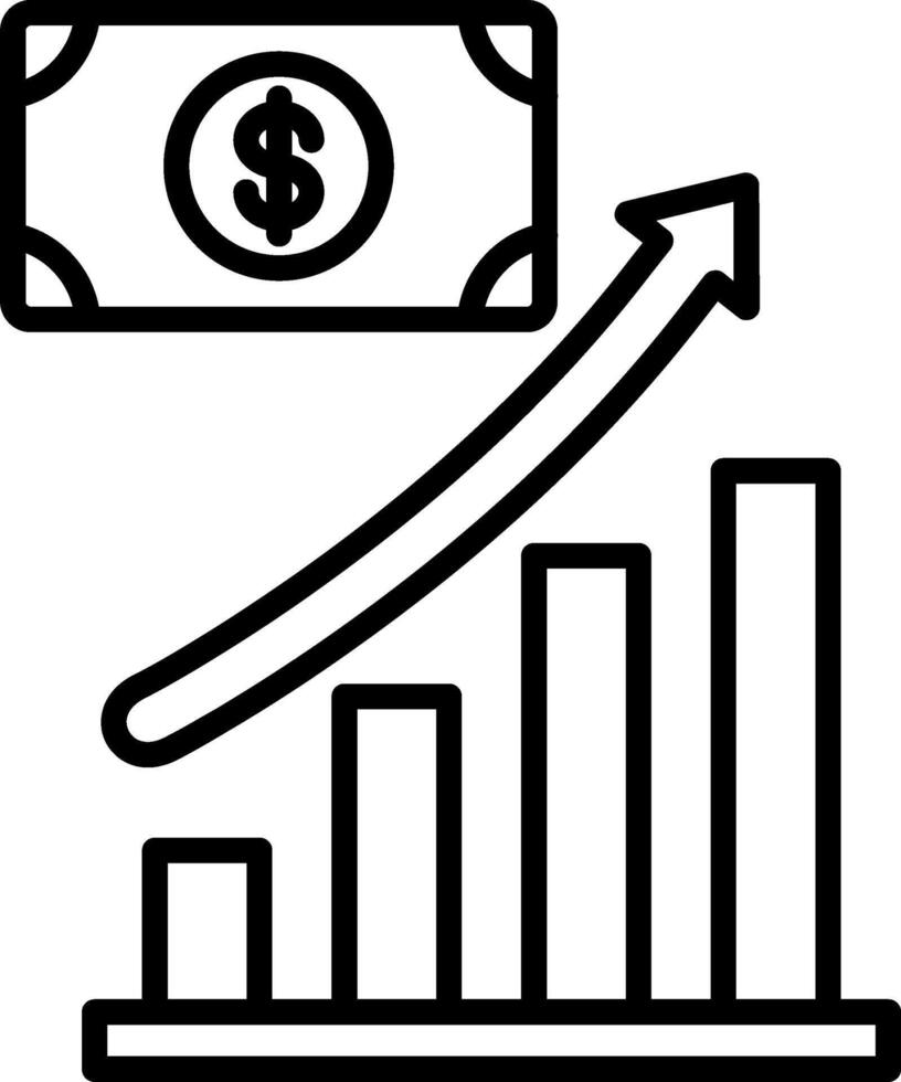 Increase Line Icon vector