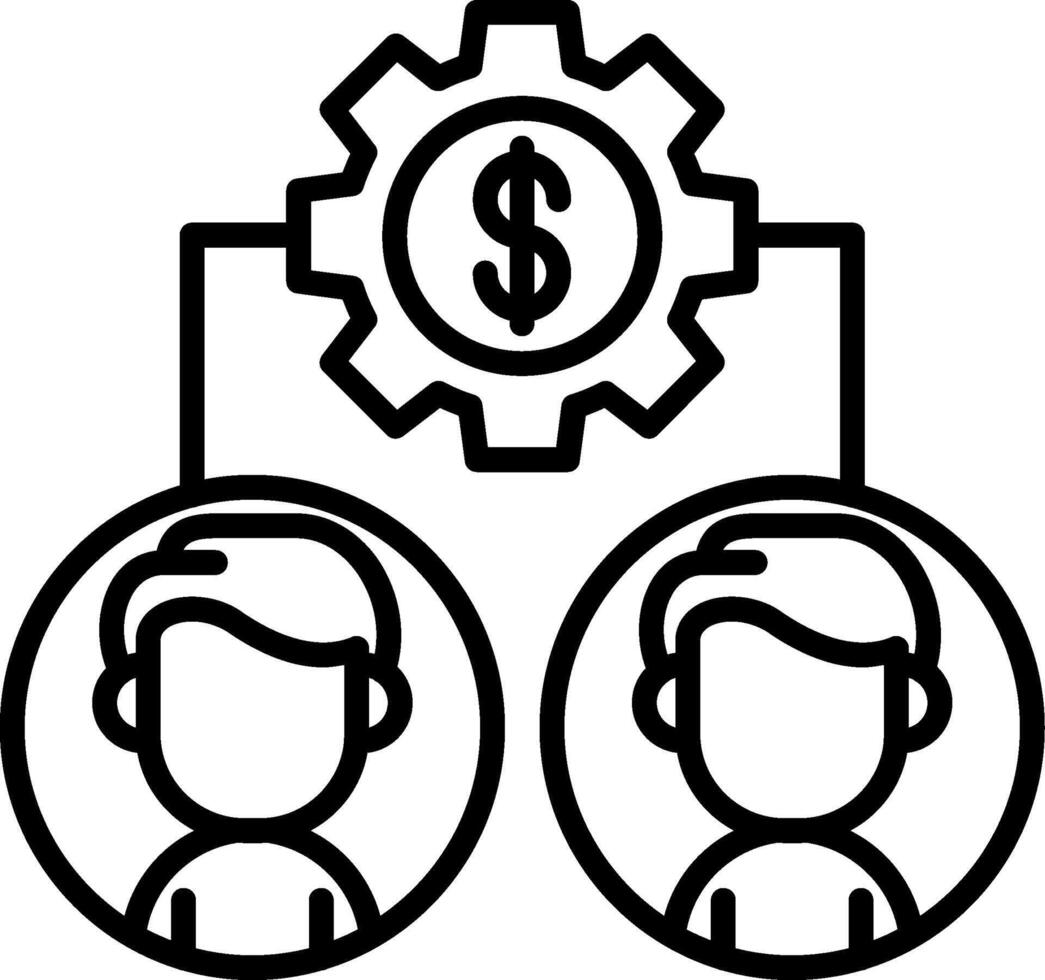 Team Line Icon vector