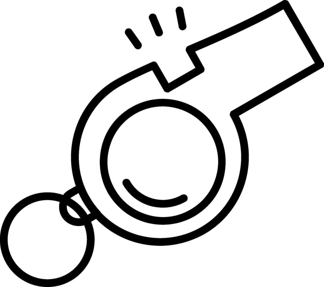Whistle Line Icon vector