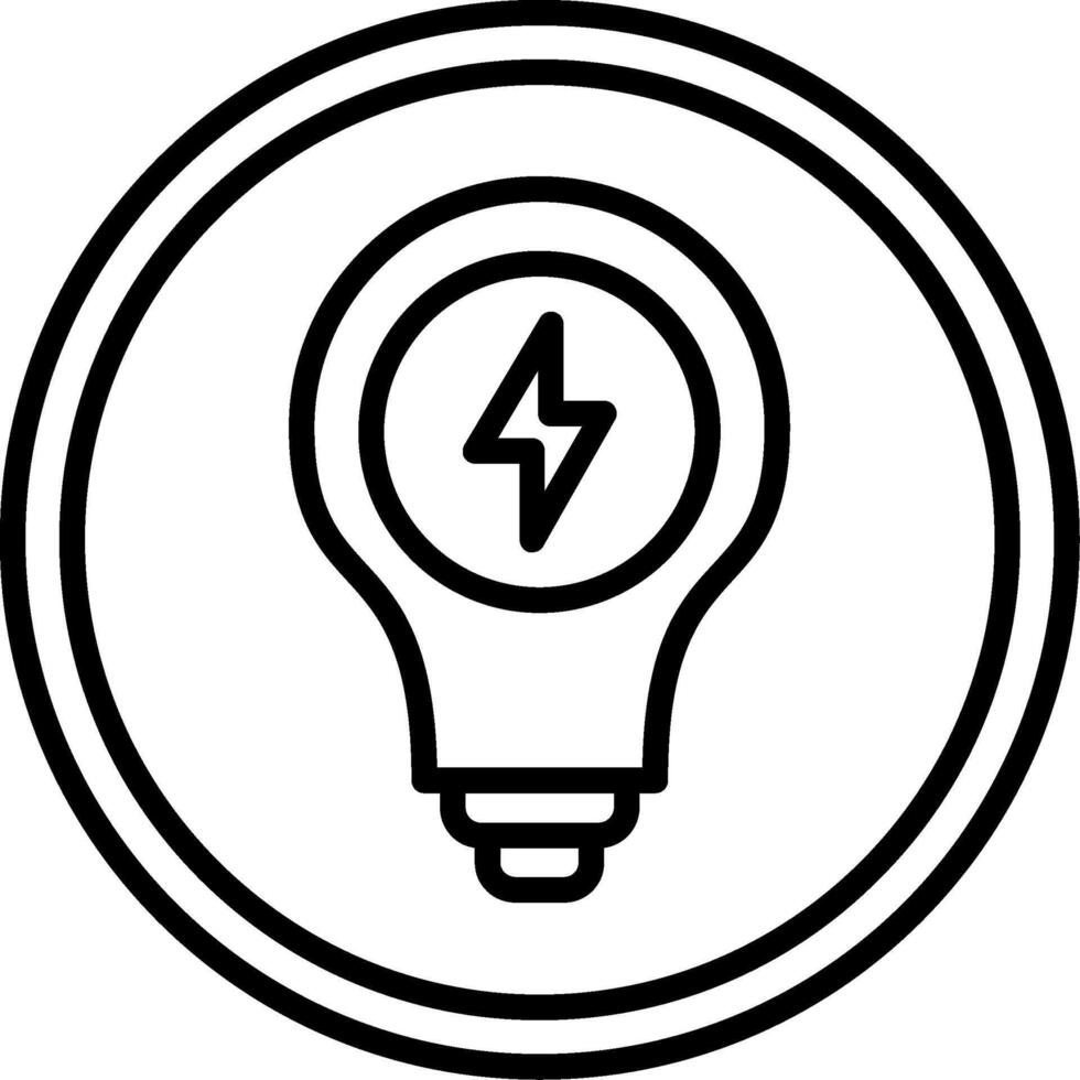 Light Bulb Line Icon vector