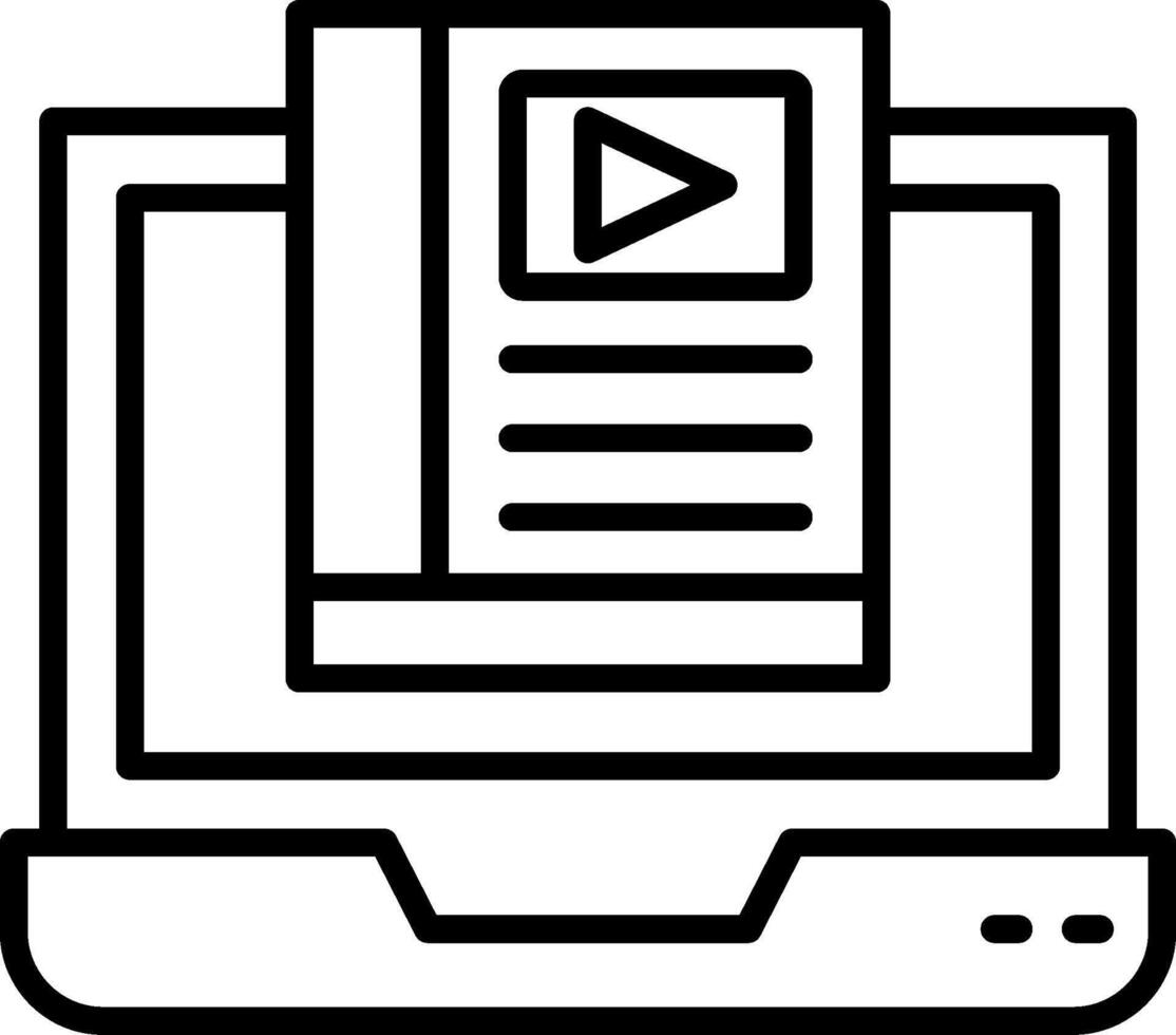 Audiobook Line Icon vector