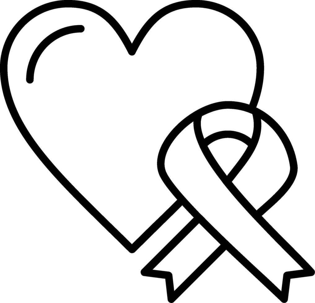 Heart Line Icon vector