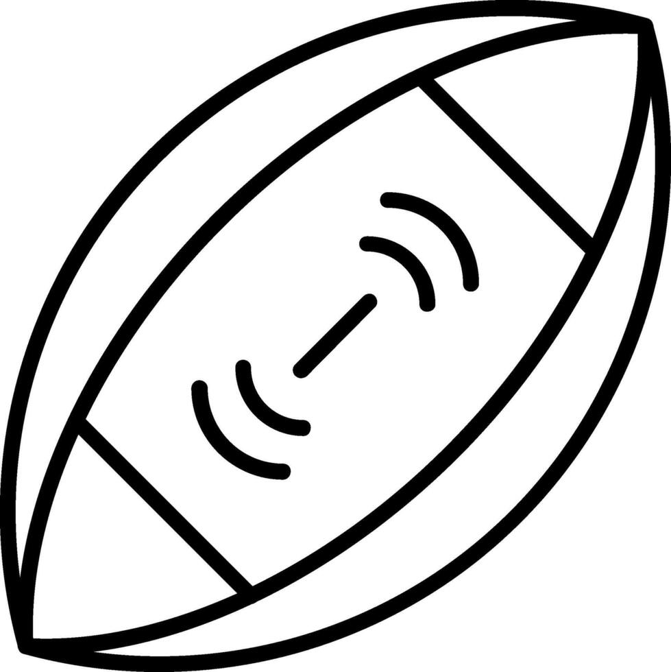 Rugby Ball Line Icon vector