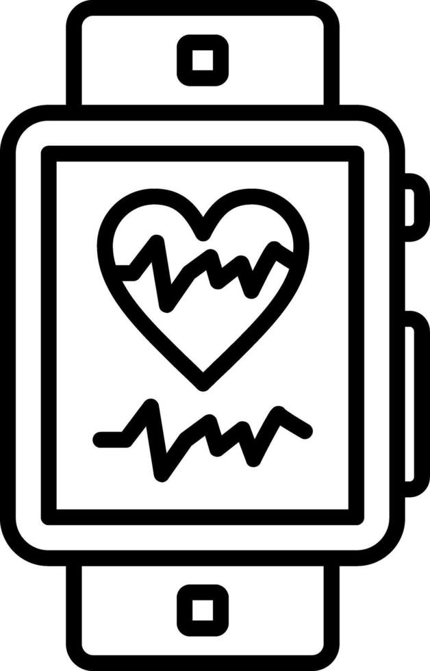 Heart Rate Line Icon vector