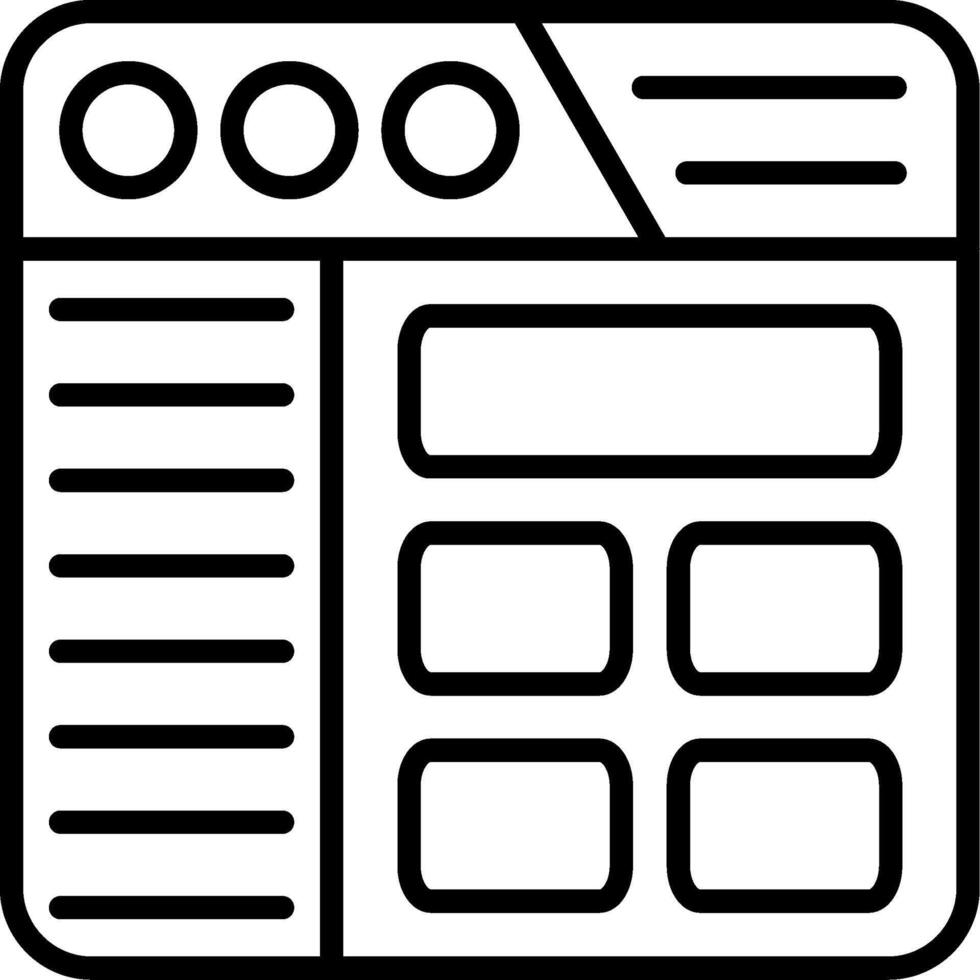 Sidebar Line Icon vector
