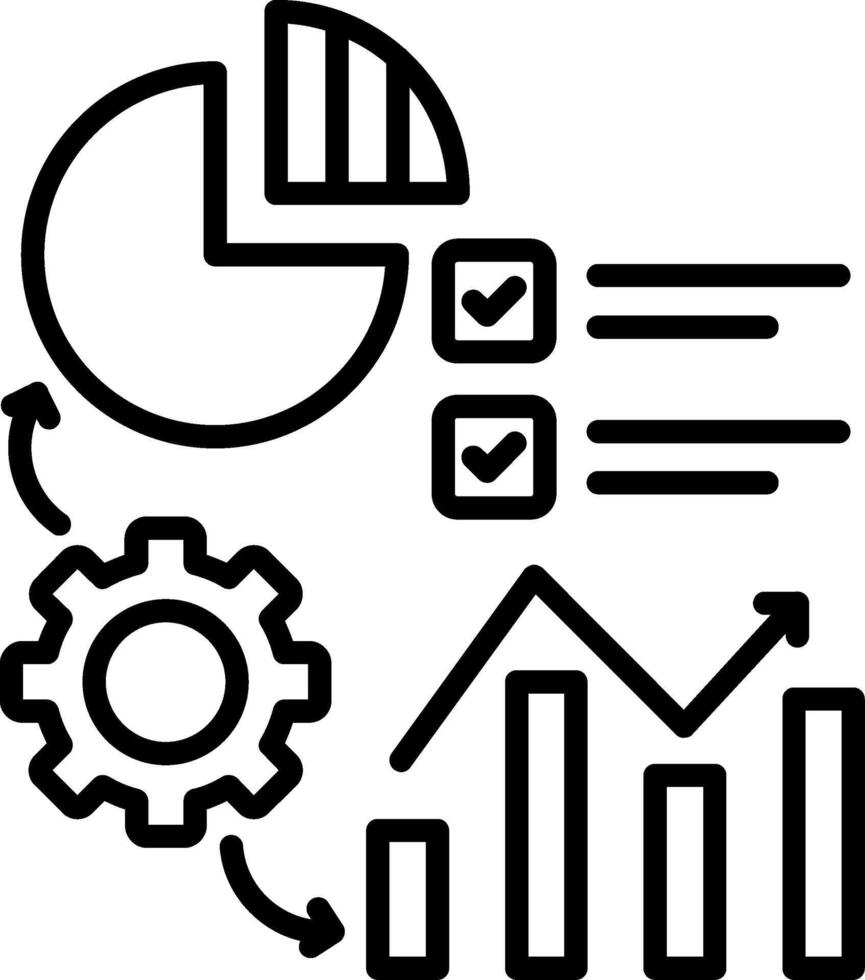 Statistics Line Icon vector