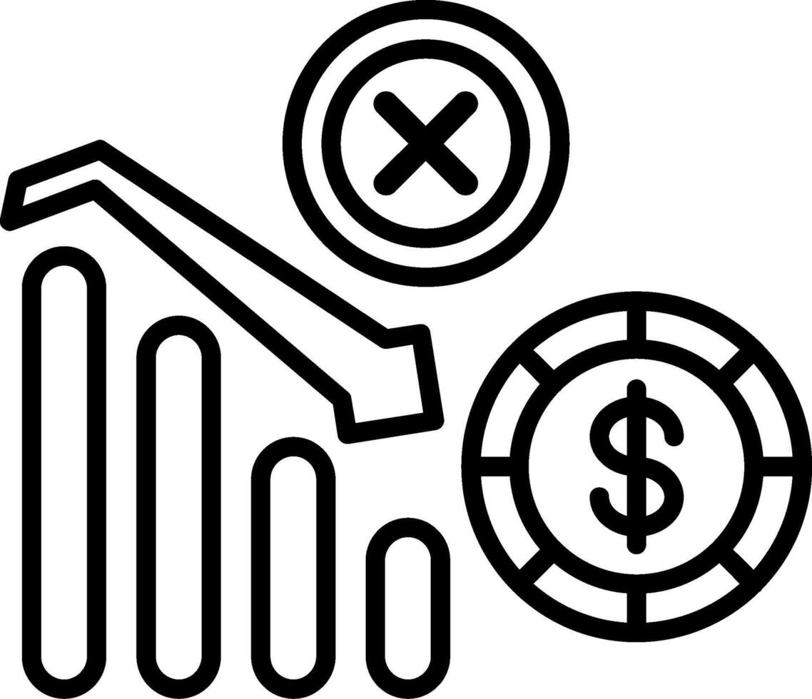 Decline Line Icon vector
