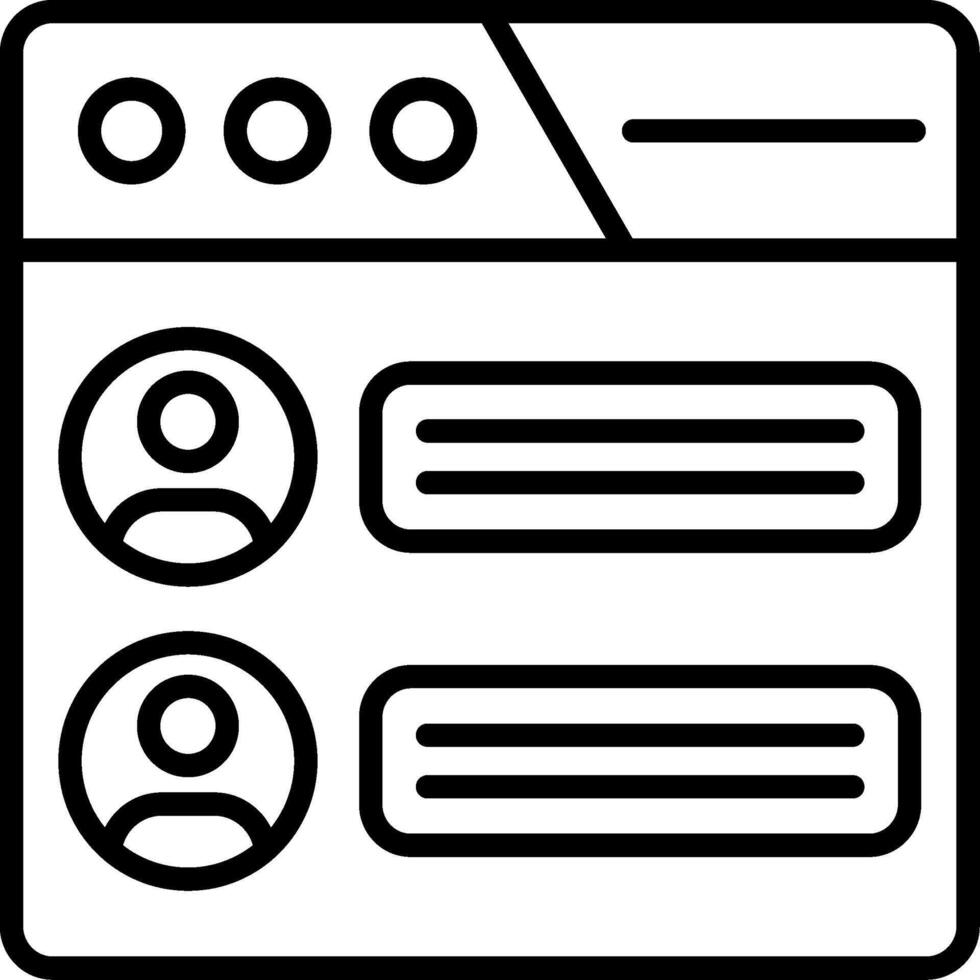 Forum Line Icon vector