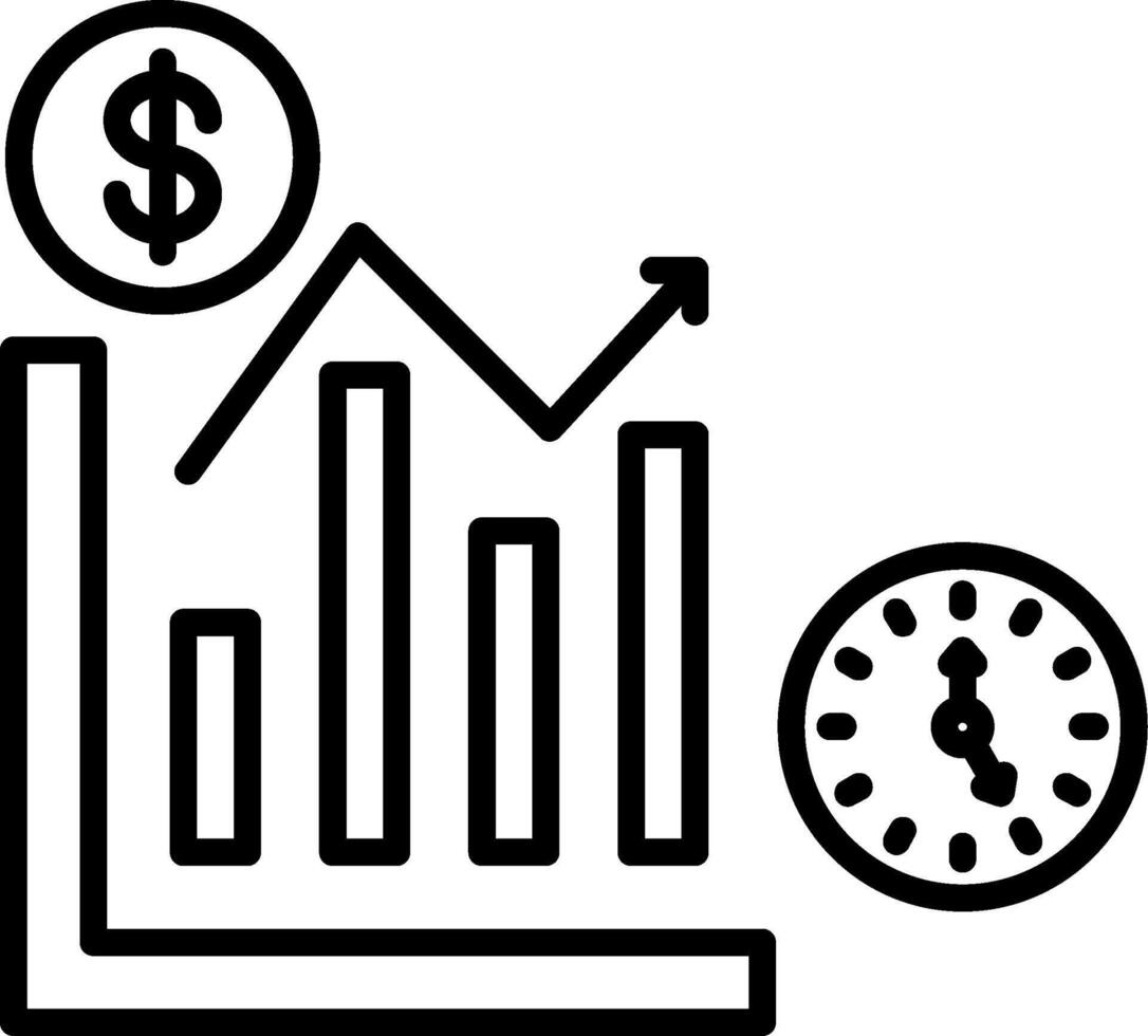 Statistics Line Icon vector