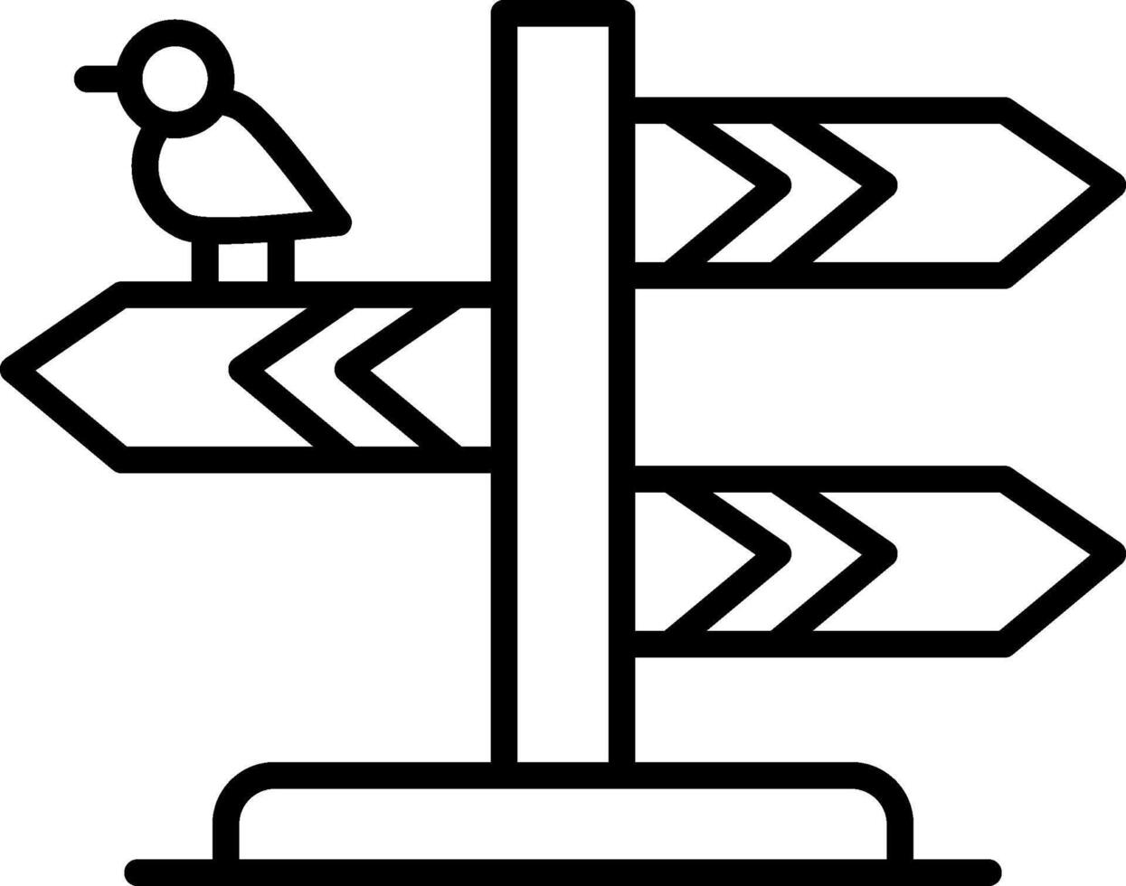 Directions Line Icon vector