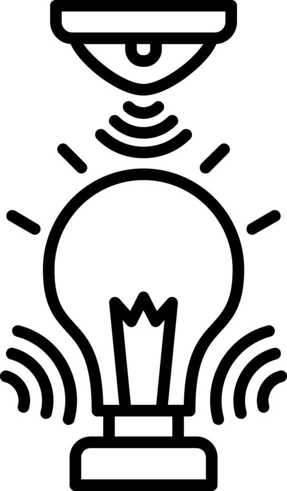 Light Sensor Line Icon vector