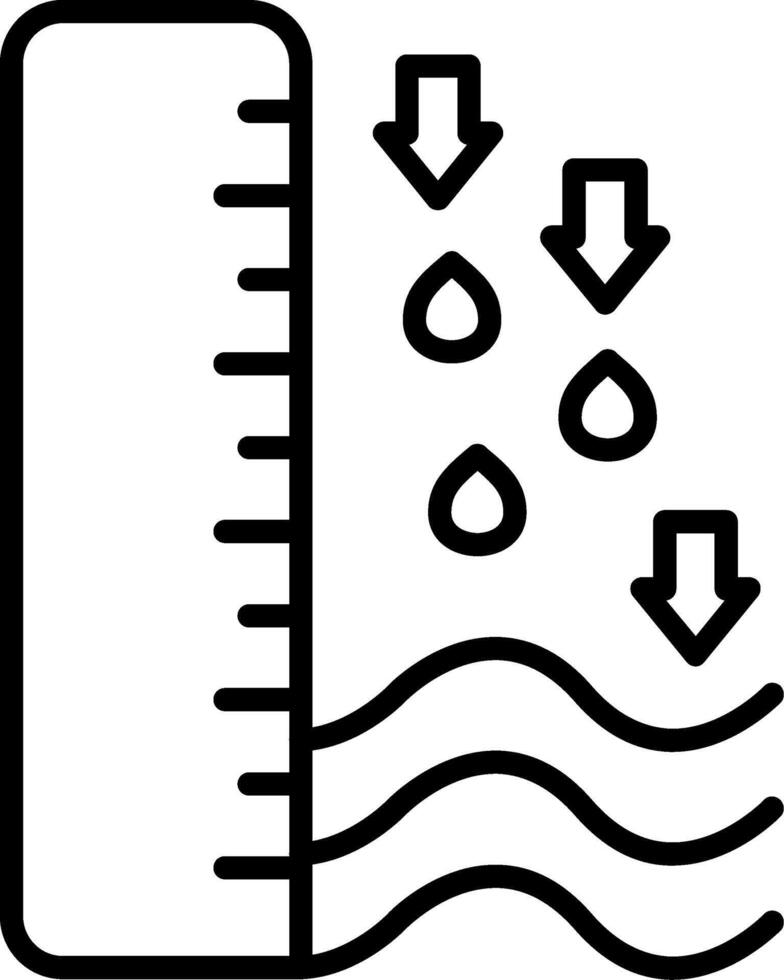 Water Level Line Icon vector