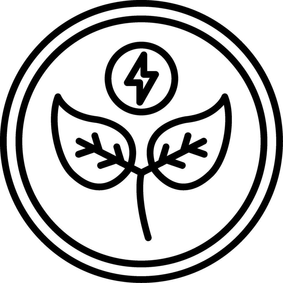 Eco Energy Line Icon vector