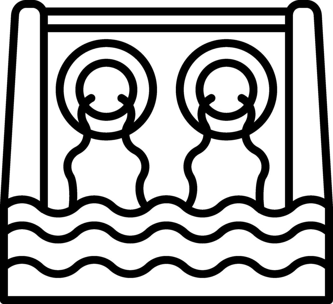 Dam Line Icon vector