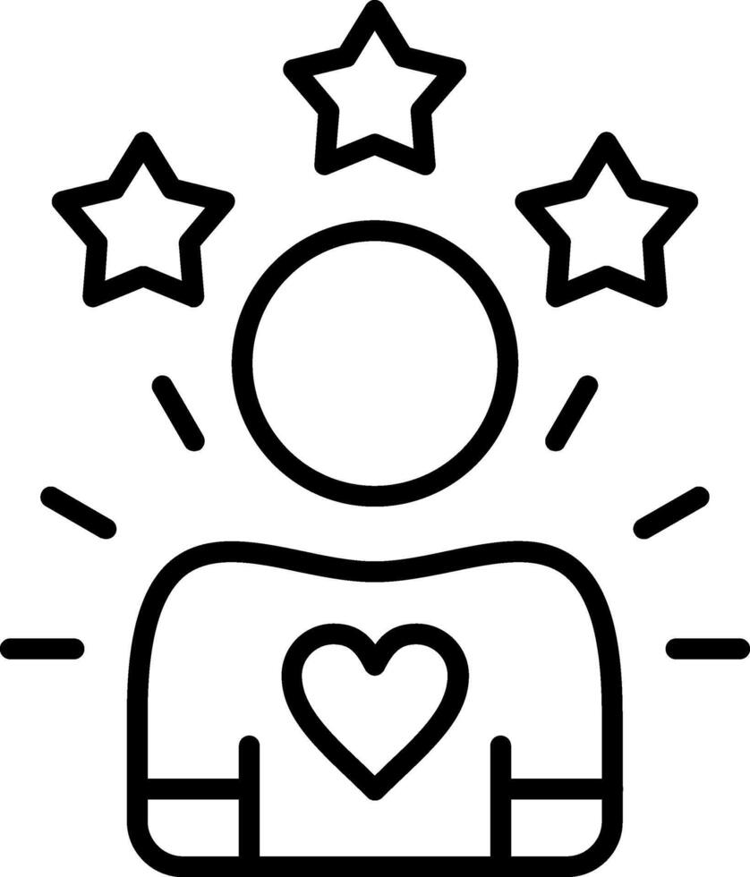 Rating Line Icon vector