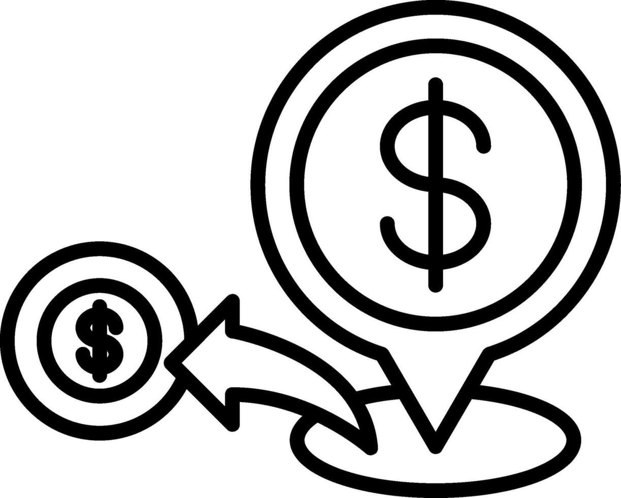 Pin Line Icon vector
